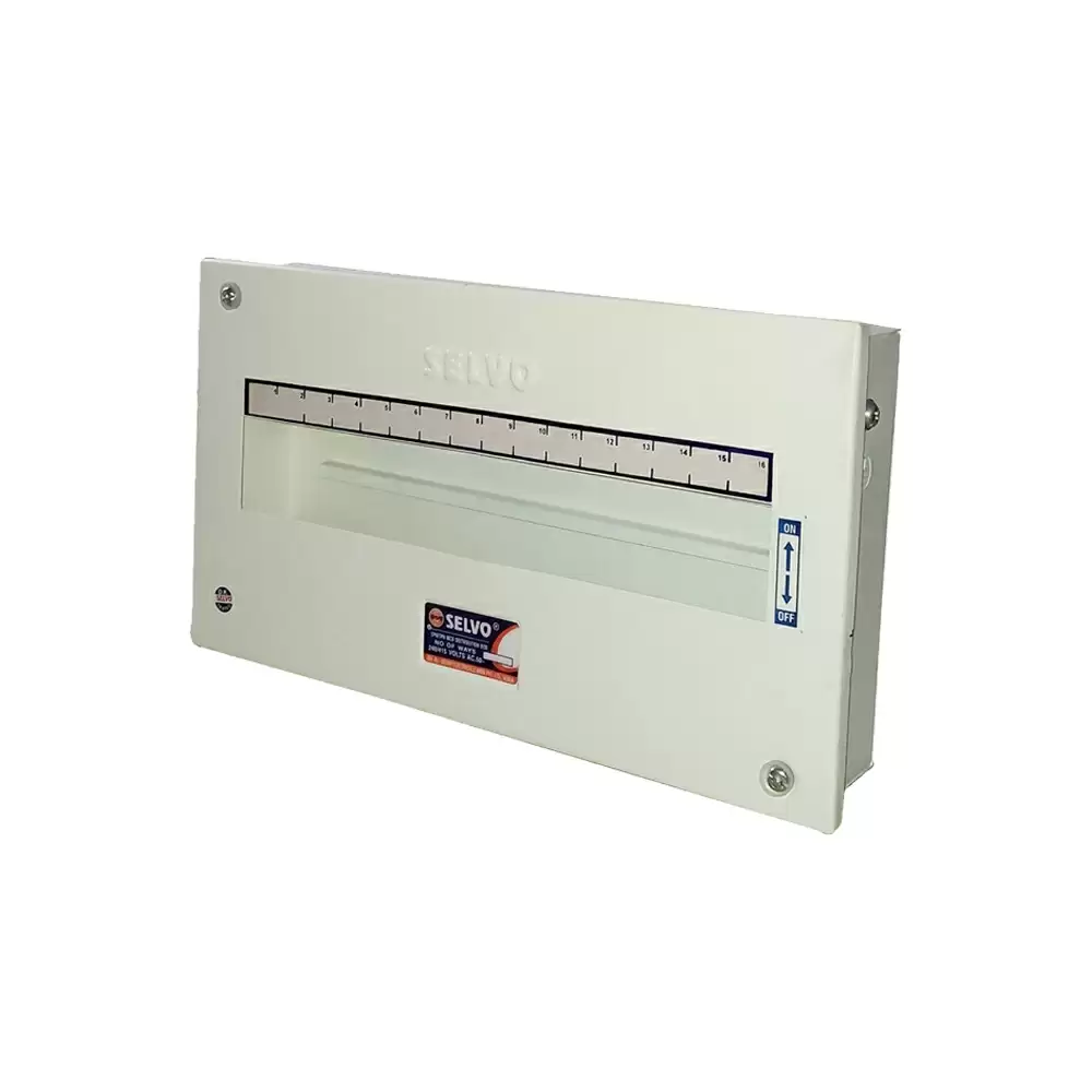 Selvo 16 Way Single Door Distribution Board (SPN), GSELSPN11021 - White