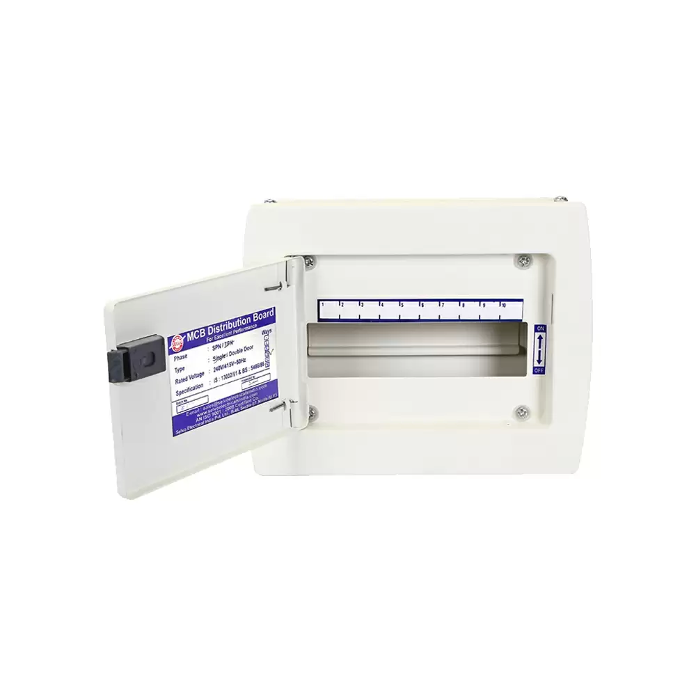 Selvo 10 Way Double Door Distribution Board (SPN), GSELSPN11030 - White