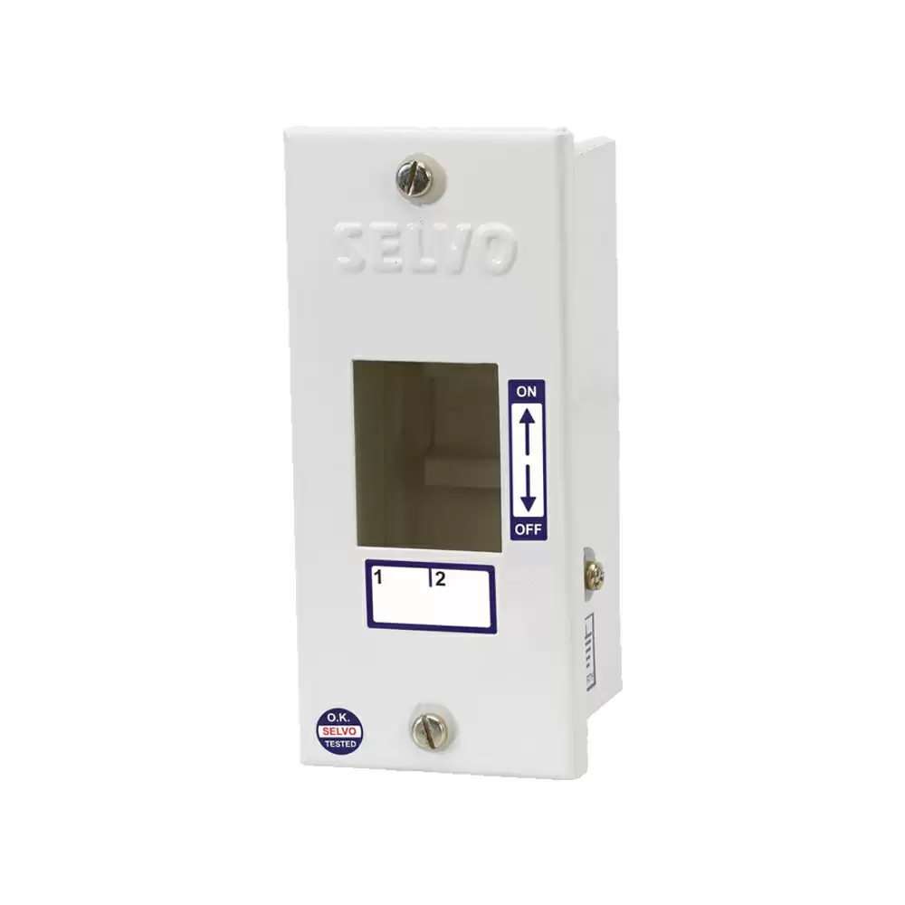 Selvo 2 Pole Metal MCB Enclosure, GSELSPN11045 - White