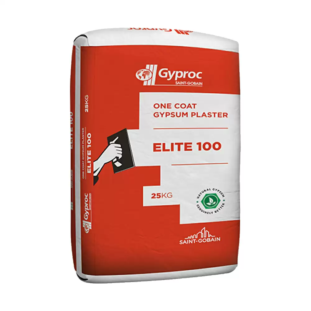 Gyproc Saint Gobain Elite 100 One Coat Gypsum Plaster - 25 Kg