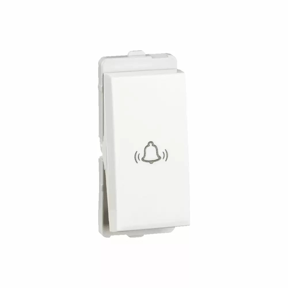 Schneider Electric Livia 10 Amp 1 Module Bell Push Switch - White