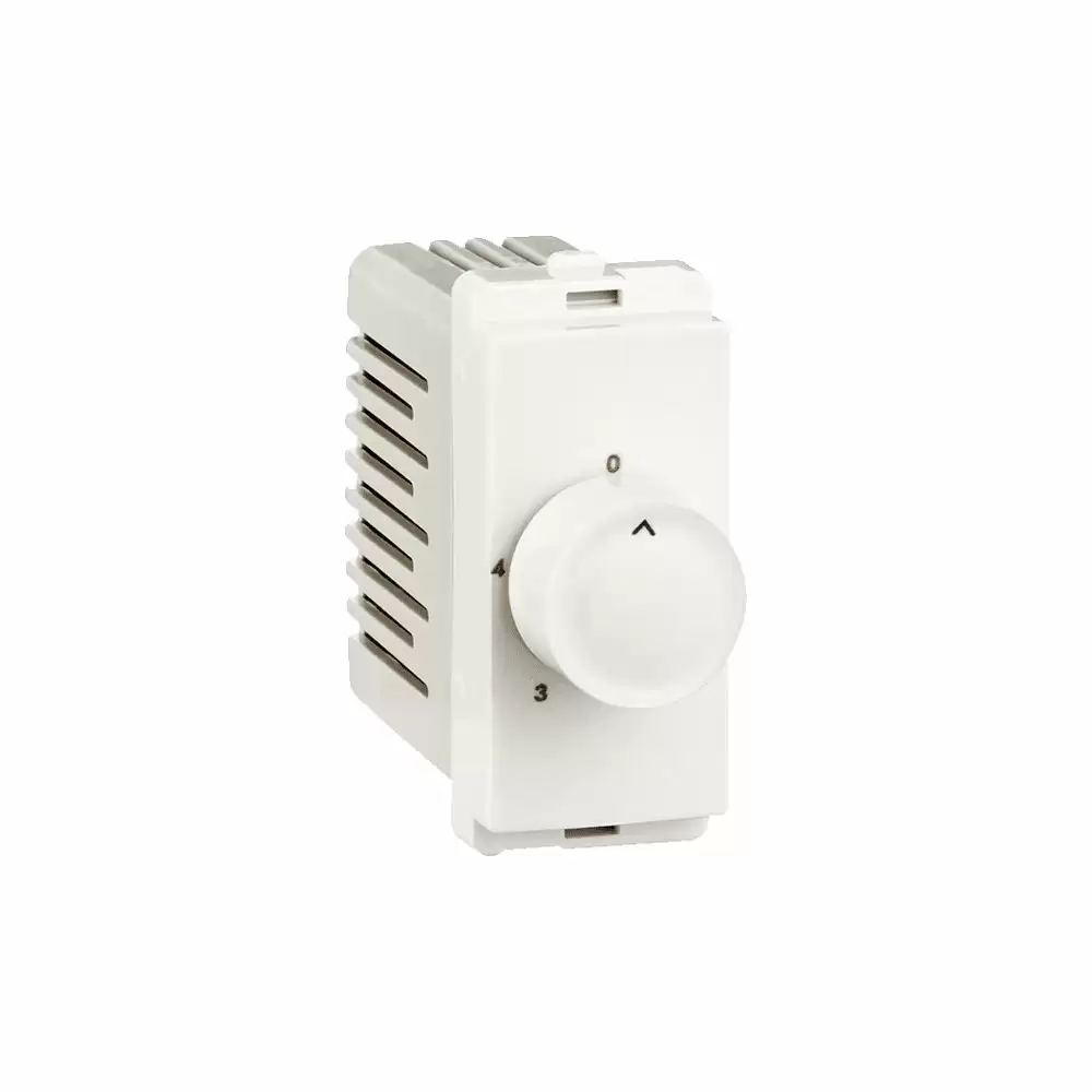 Schneider Electric Livia 1 Module Step Type Fan Regulator - White