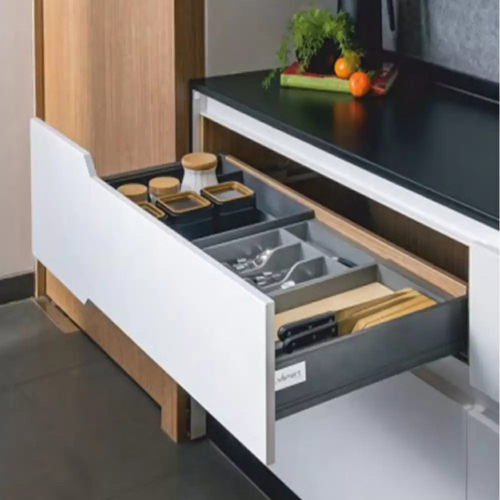 Livsmart PMDS1-55-N 80 mm Drawer System With 65 Kg Weight Capacity- White Finish