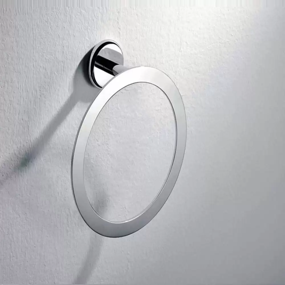 Hafele 580.98.013 Shine Series Towel Ring- Chrome Finish