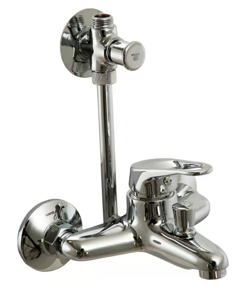 Hafele 589.47.805 Ace Series Single Lever 3-In-1 Wall Mixer With ‘L’ Bend- Chrome Finish