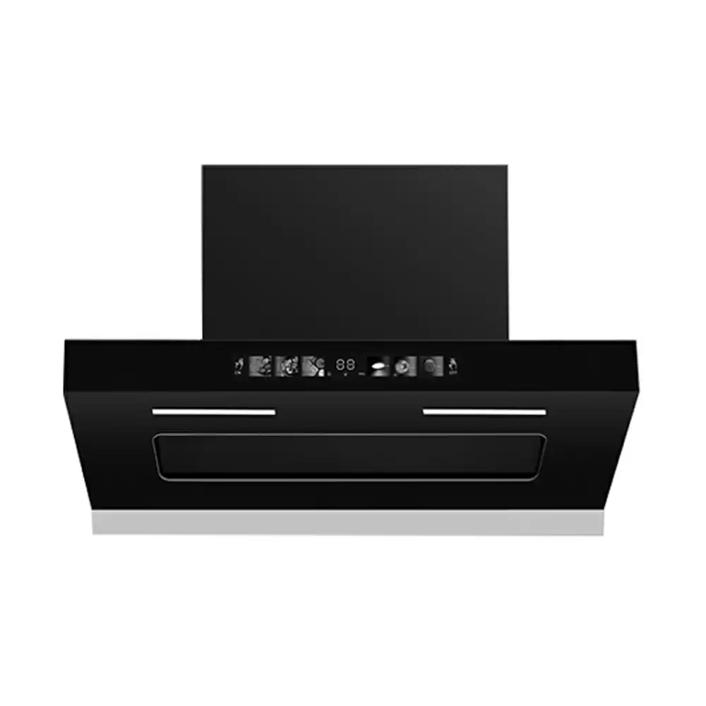 Hettich 5IH 66860 60 cm Heat Auto Clean Filterless Hood Wall Mounted Kitchen Chimney, Suction Capacity 900 m³/hr - Black (2 Year Warranty)