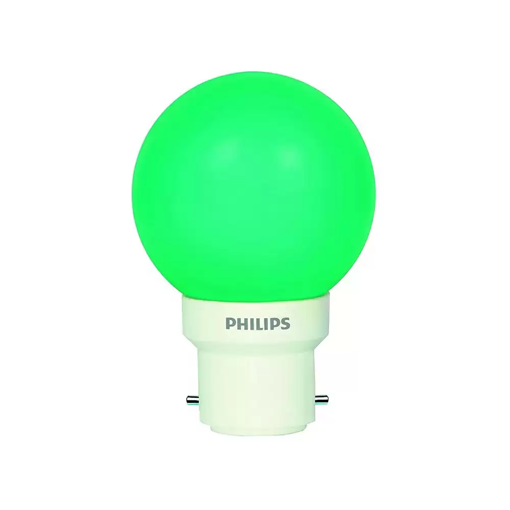 Philips Deco Mini 0.5 Watt B22 Base LED Bulb, Green - 929000253213