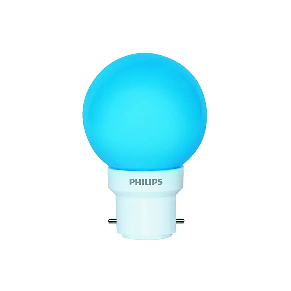 (Pack of 4) Philips Deco Mini 0.5 Watt B22 Base LED Bulb, Blue - 929000253313