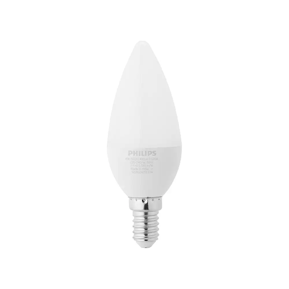 Philips Candle Frosted E14 Base 4 Watt LED Bulb, Cool White - 929002420513