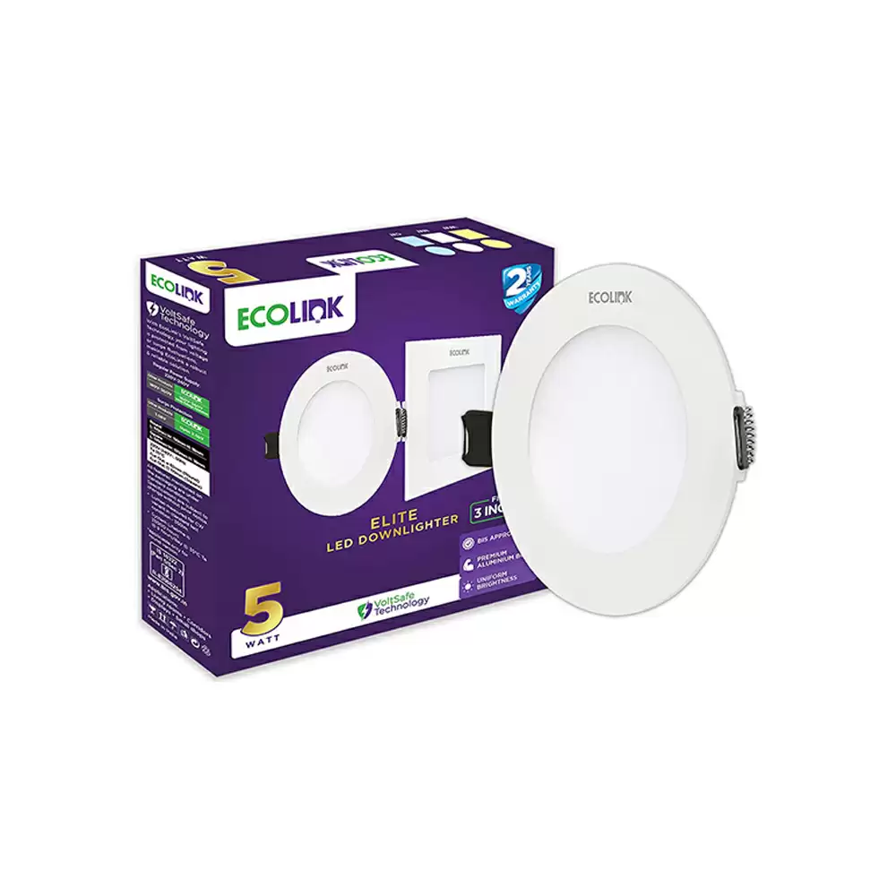 EcoLink Elite 5 Watt Round LED Downlighter, Cool Day Light - 929003106501