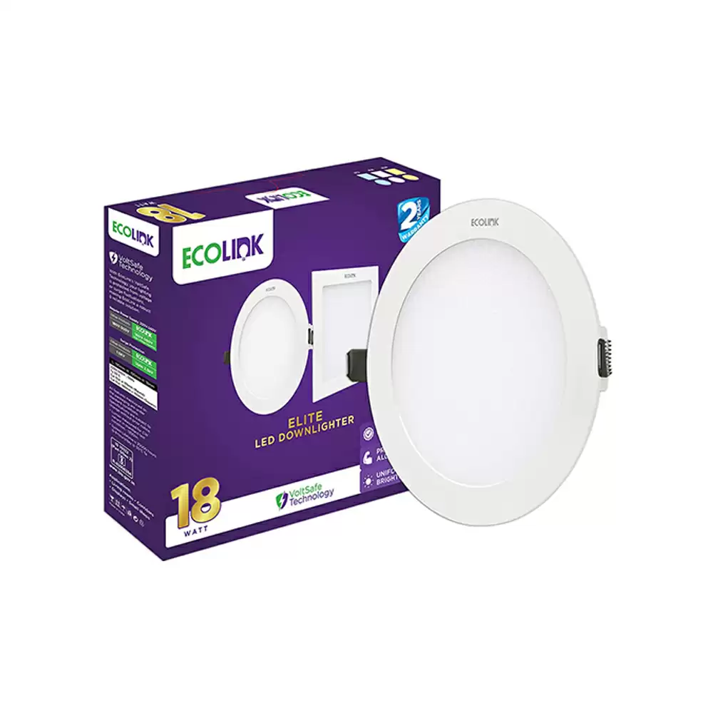 EcoLink Elite 18 Watt Round LED Downlighter, Natural White - 929003124601