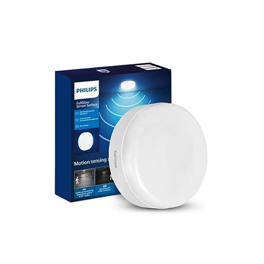 Philips Full Glow 15 Watt Round Motion Sensor LED Surface Downlighter, Natural White - 929003671401