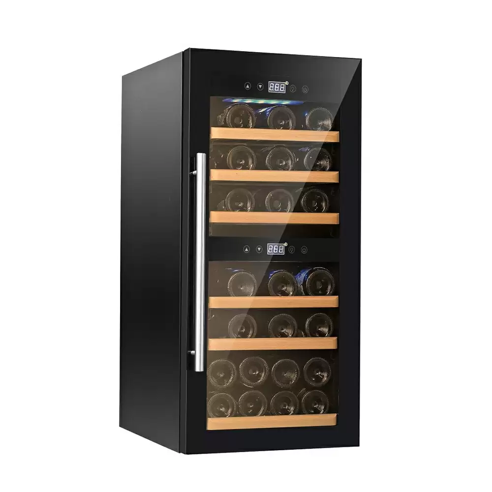 Carysil CW-24 Dual Zone Touch Control Free Standing Wine Cooler (24 Bottle Capacity) - Black