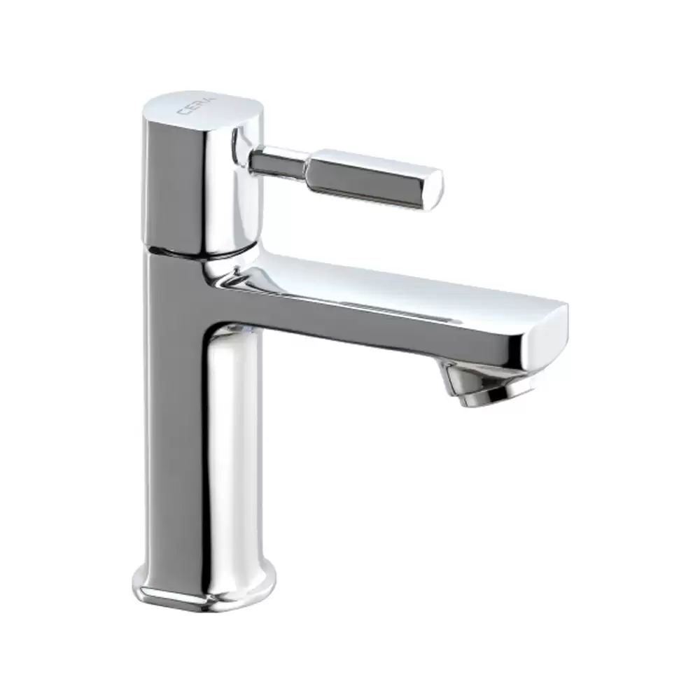 Cera Gayle Brass Single Lever Pillar Cock Tap With Aerator - Chrome Finish