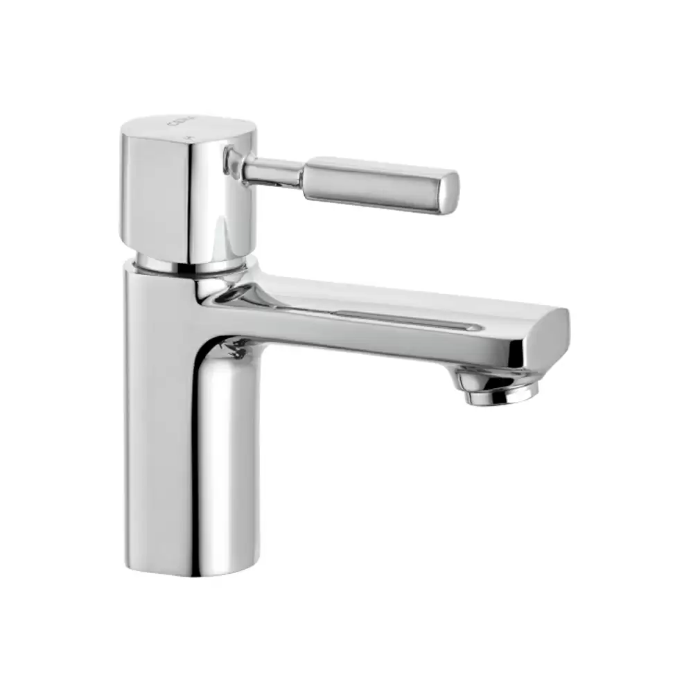 Cera Gayle Brass Single Lever Basin Mixer With 450 mm Braided Connection Pipe (Without Pop-Up) - Chrome Finish