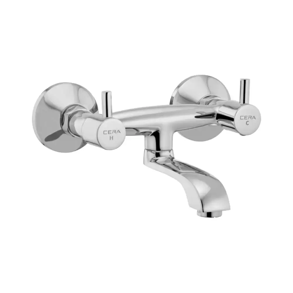 Cera Garnet Brass Wall Mixer With Spout (Non Shower Arrangement) - Chrome Finish