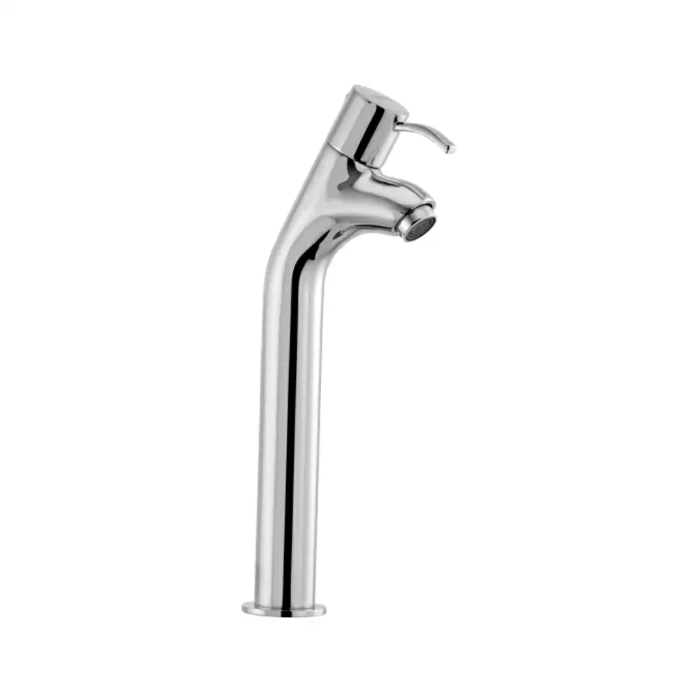 Cera Crayon Brass Pillar Cock Tap With 310 mm Long Extended Body With Aerator - Chrome Finish