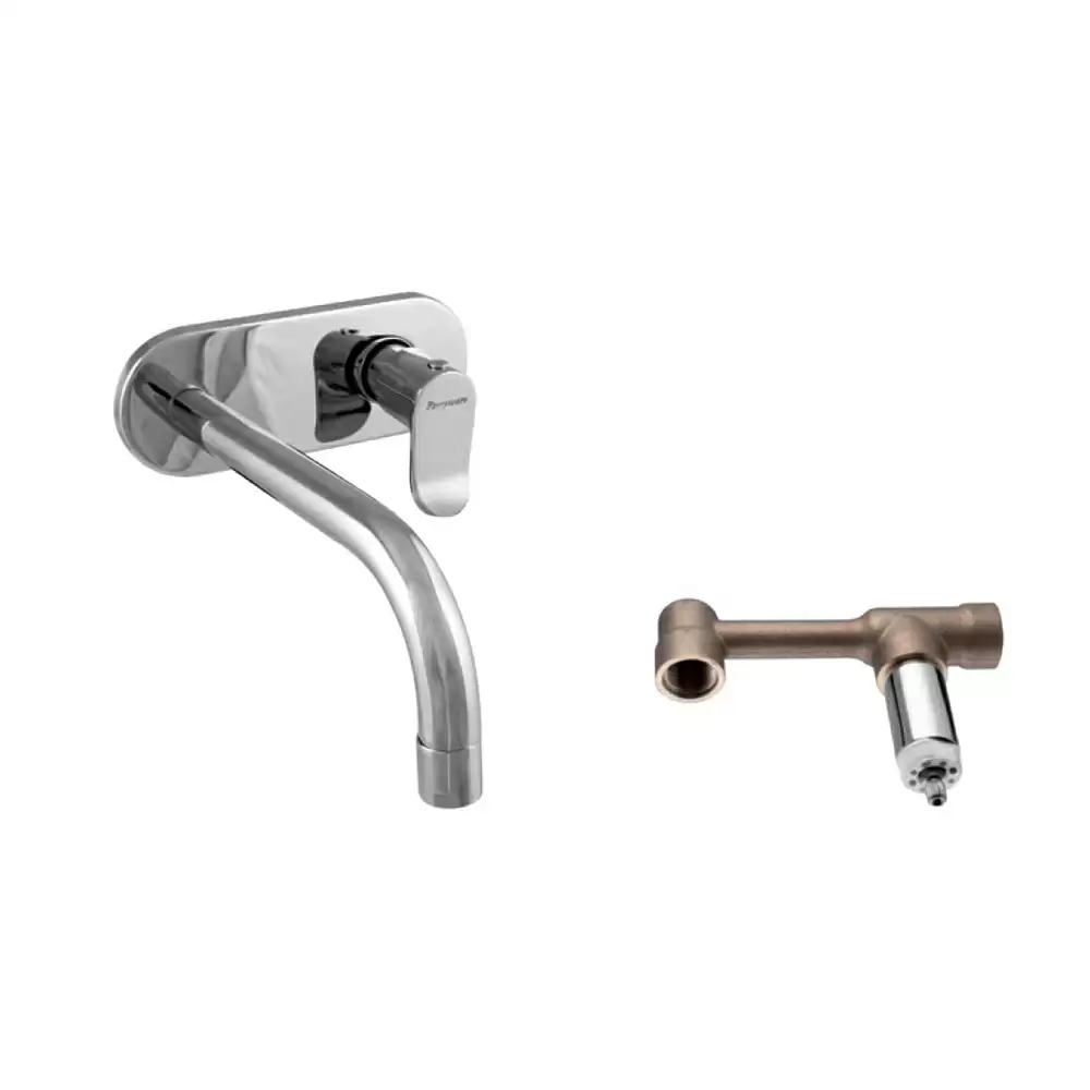 Parryware Alpha Concealed Upper Trim Bath Faucet With Body Pillar Cock- Chrome Finish