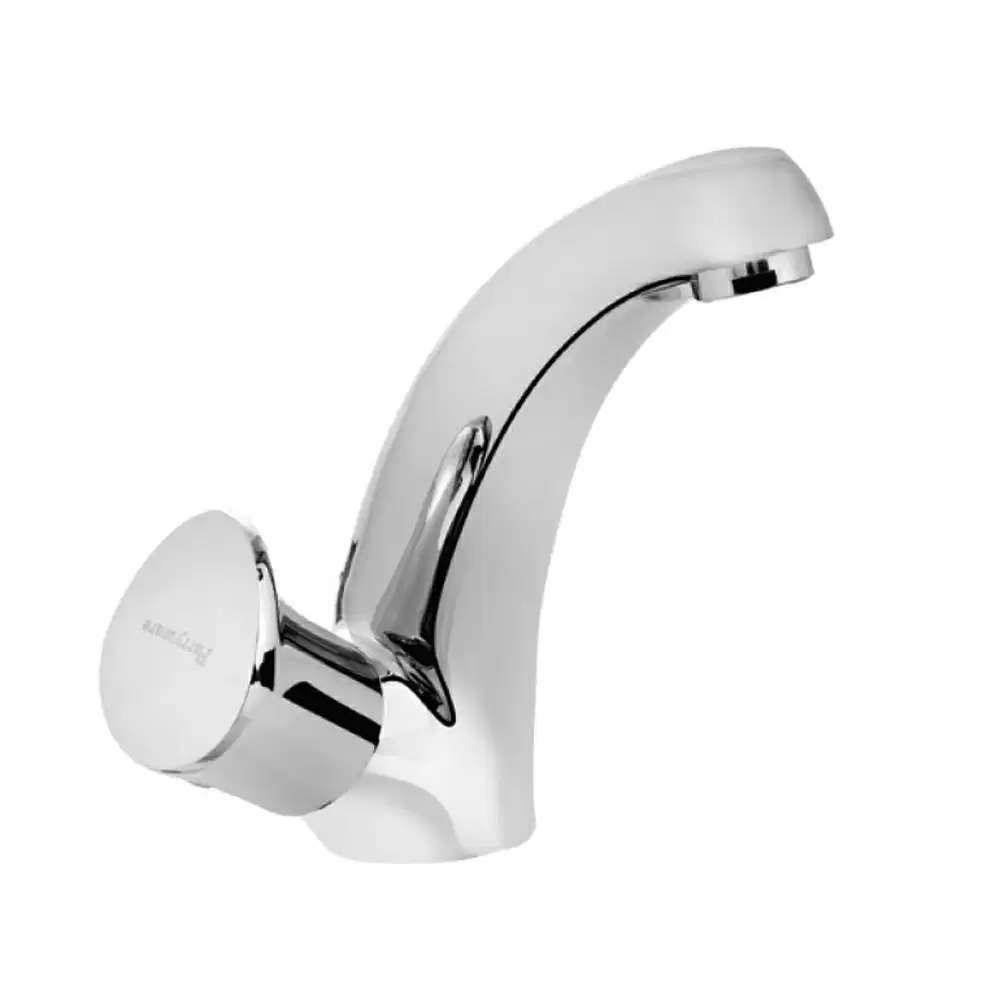 Parryware G4768A1 Droplet Swan Neck Pillar Cock Wash Basin Tap- Chrome Finish