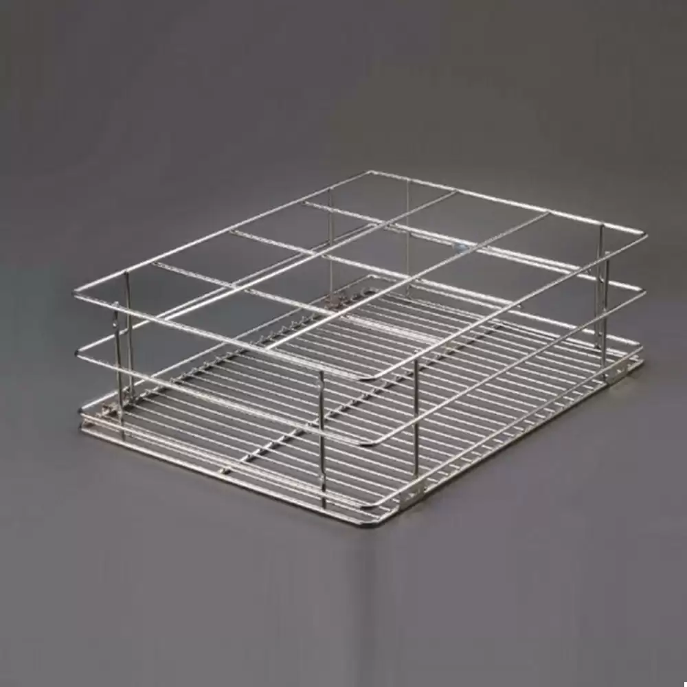 Livsmart RA-15-16-6-BR Stainless Steel 304 Under Mount Right Angle Bottle Rack Basket- 380 x 405 x 150 mm