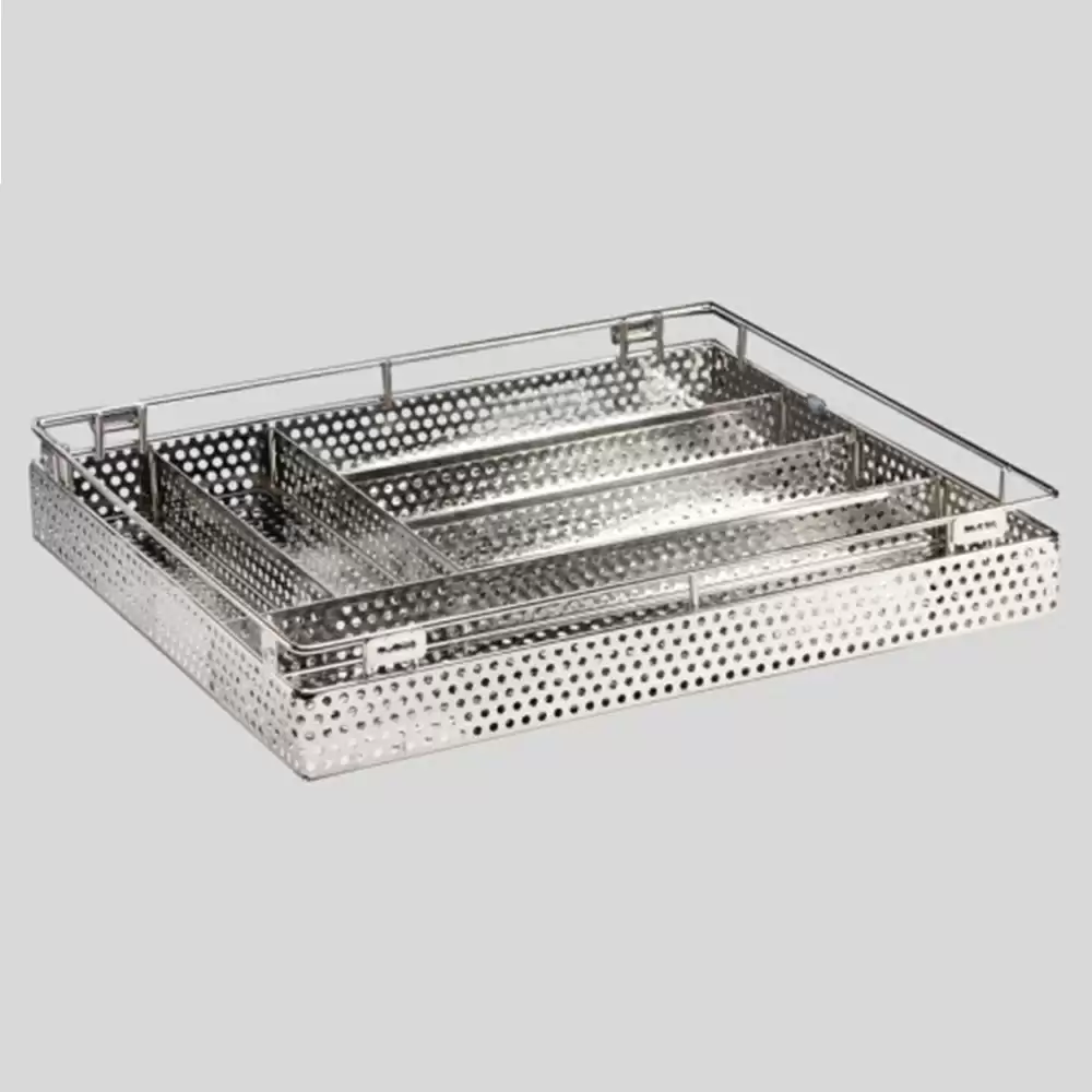 Livsmart RA-BCCS1-15-20-4-CT Stainless Steel 304 Under Mount Cutlery Basket- 394x505x100 mm