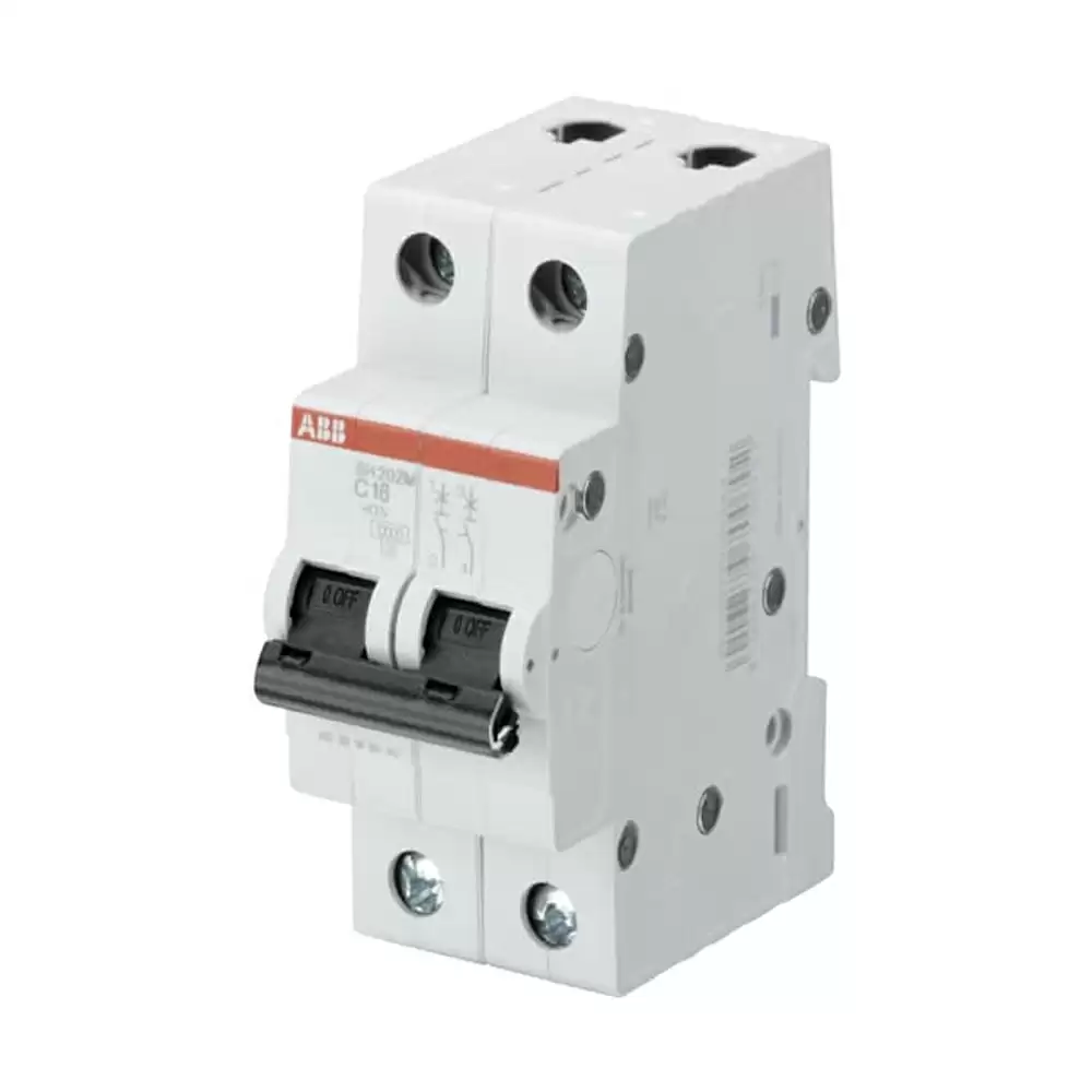 ABB 40 Amp C Curve Double Pole MCB (SH202M-C40) - White