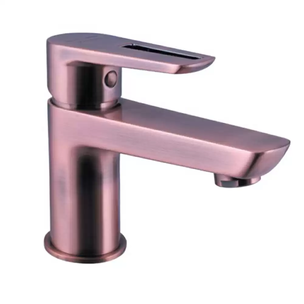 Parryware T4914A6 Nightlife Series Table Mounted Top Lever Basin Mixer- Red Copper Finish