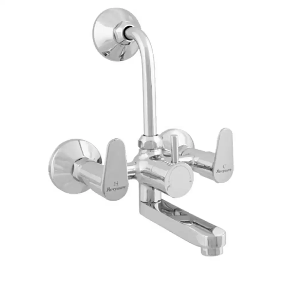 Parryware T5016A1 Uno Quarter 2-In-1 Wall Mixer Bath Faucet With Flange- Chrome Finish