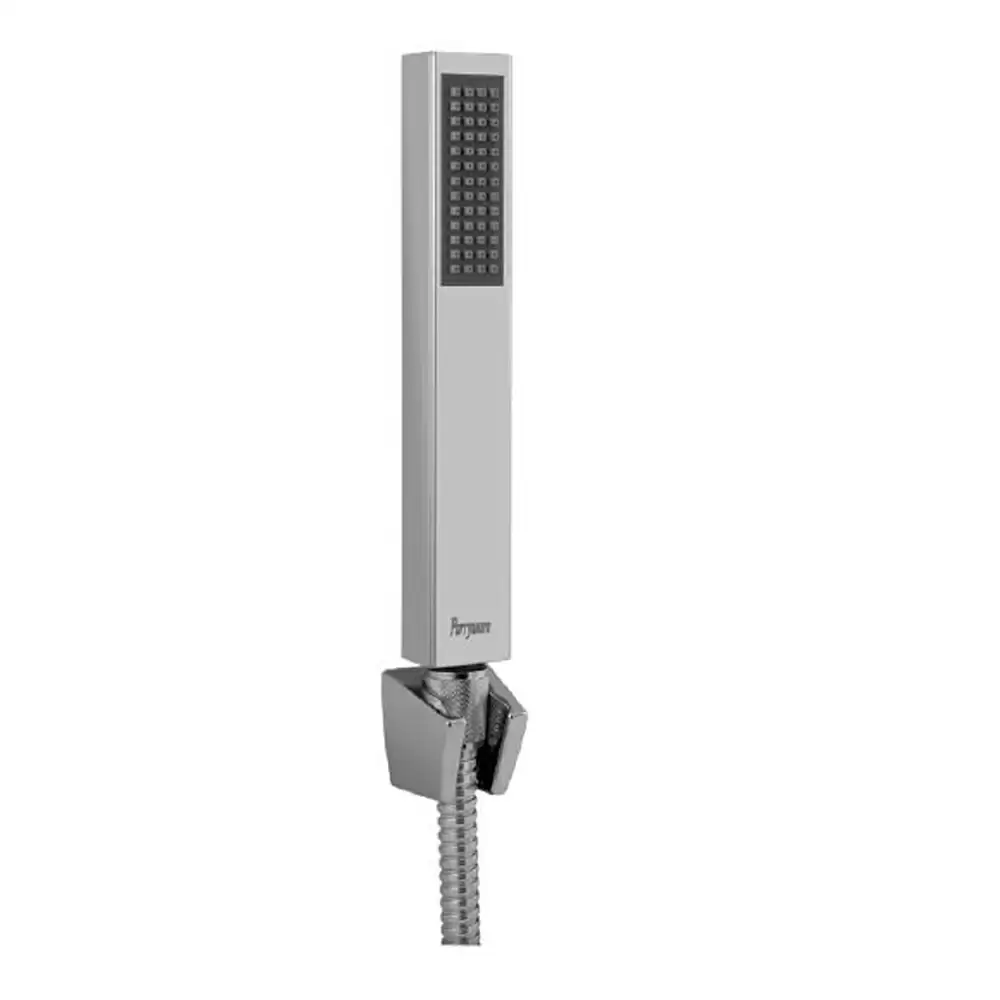 Parryware T9946A1 Sinatra Square Hand Shower With Hose and Hook- Chrome Finish