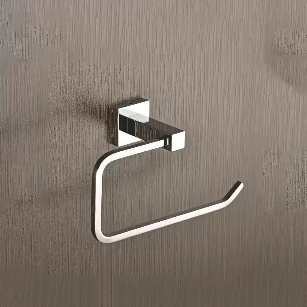 AceLine Aqua Square Face Brass Towel Ring - Chrome Plating