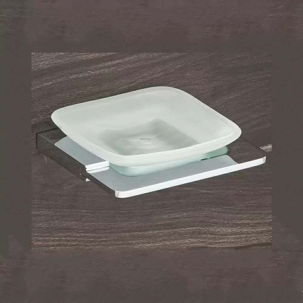 AceLine Lama Solid Brass Bathroom Soap Dish - Chrome Plated