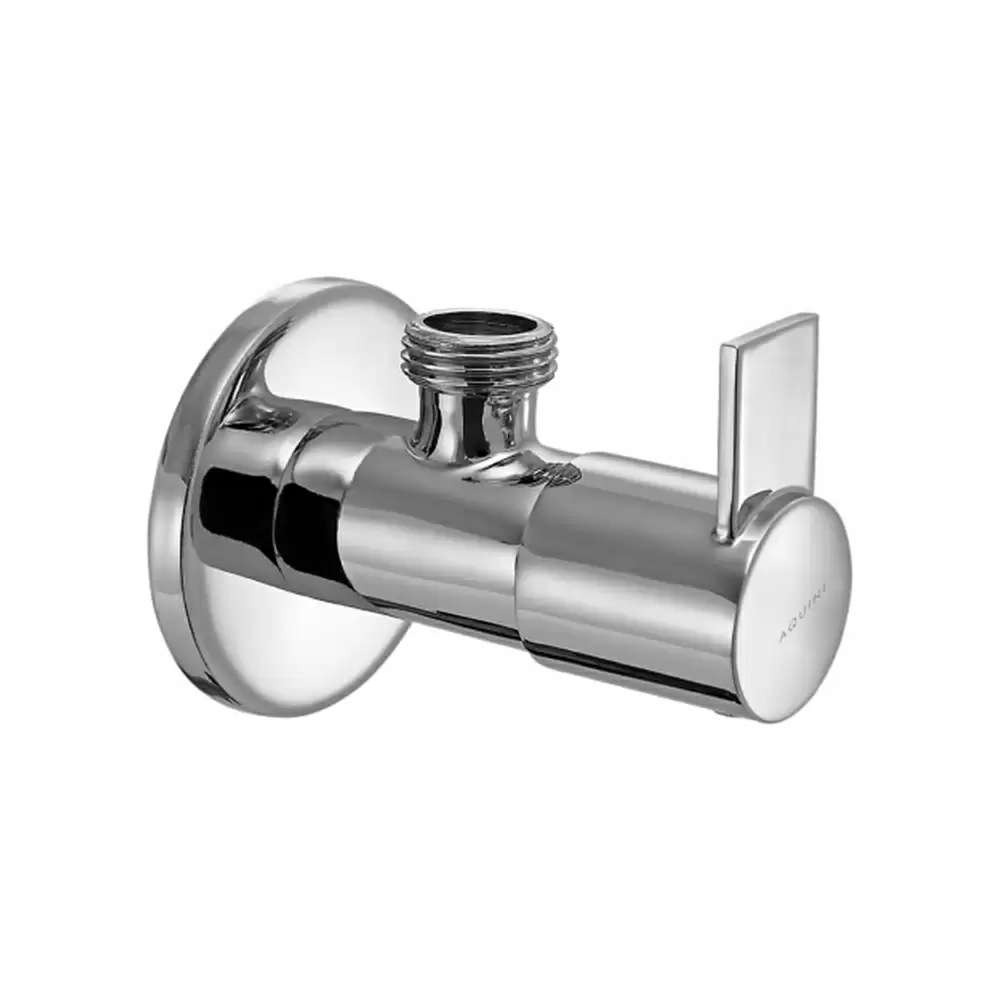 Aquini Adele Angle Cock With Wall Flange - Chrome Finish