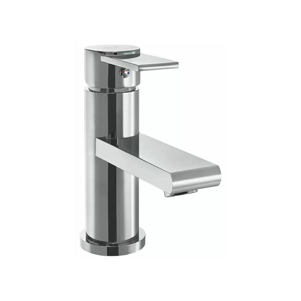 Aquini Adele Single Lever Basin Mixer With 450 mm Long Flexible Connectors - Chrome Finish