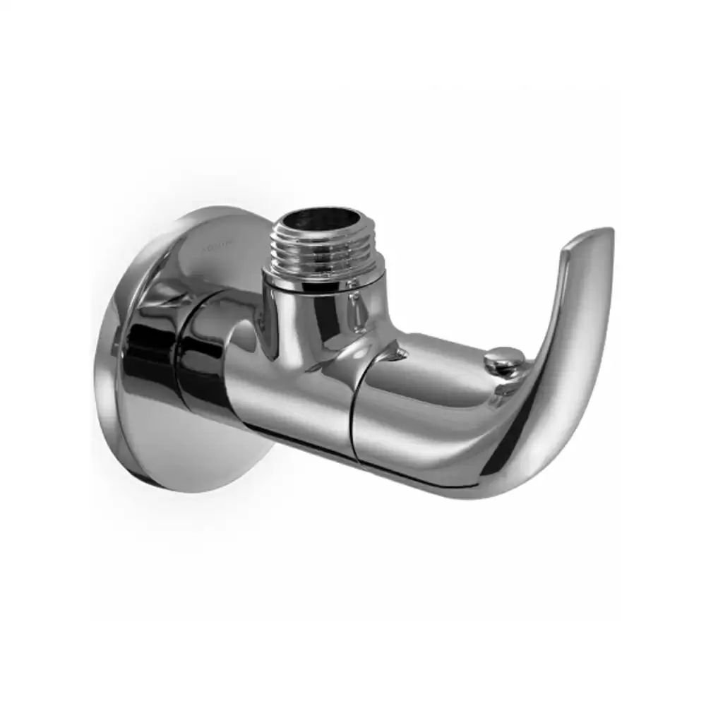 Aquini Ardis Angle Cock with Wall Flange - Chrome Finish