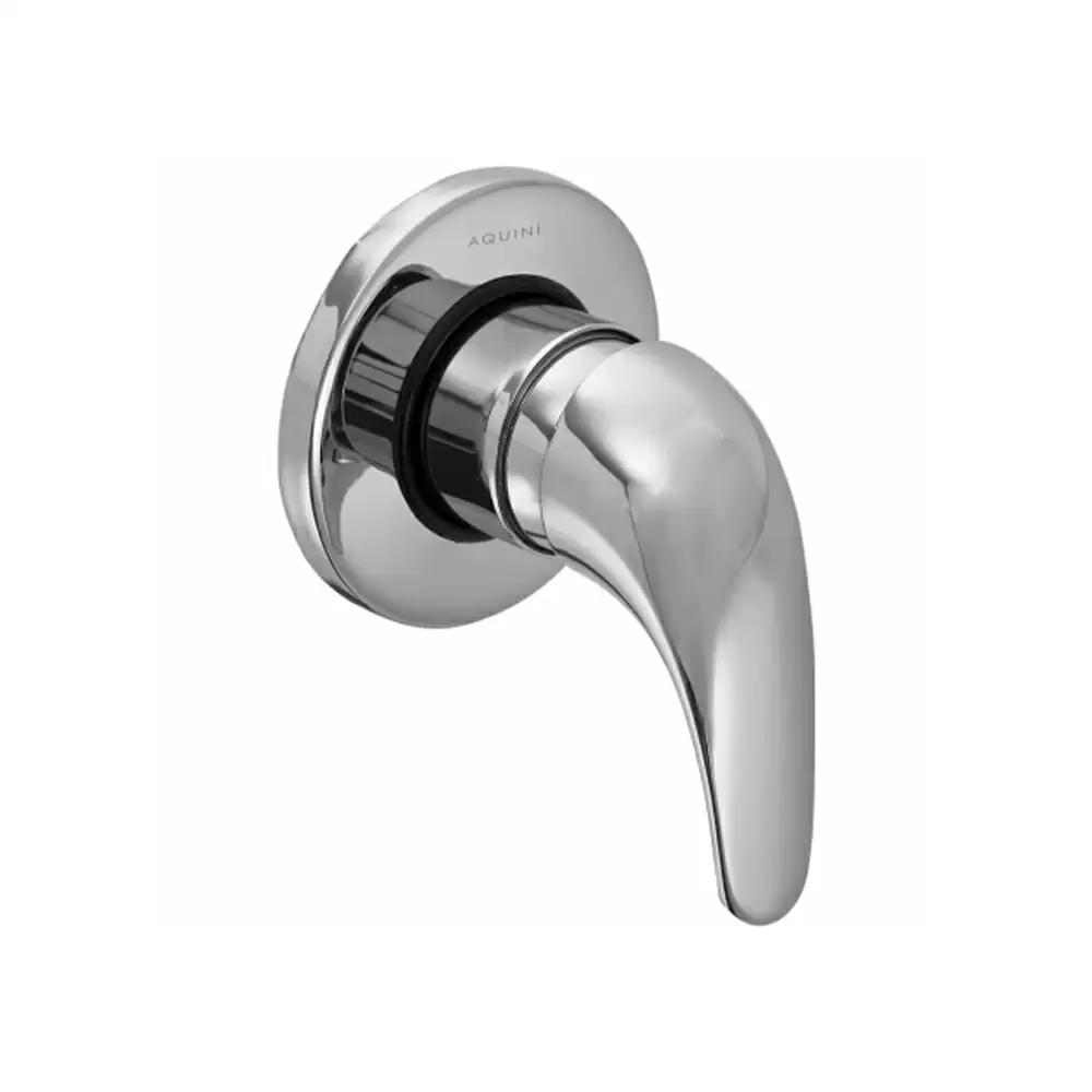 Aquini Ardis Concealed Stop Cock with Sliding Adjustable 20mm Wall Flange - Chrome Finish