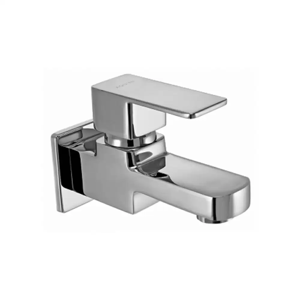 Aquini Arrigo Bib Cock With Wall Flange - Chrome Finish