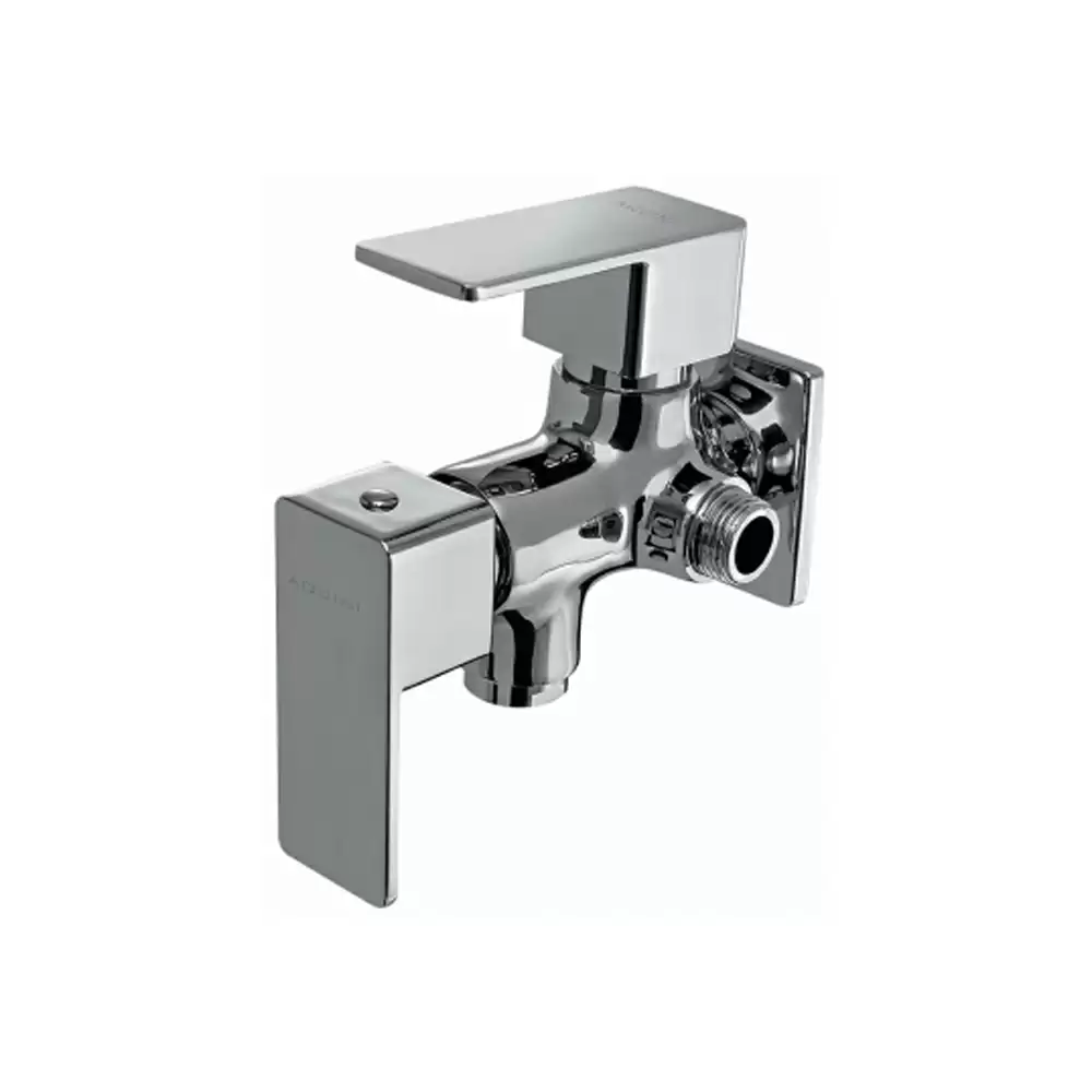 Aquini Arrigo Two-Way Bib Cock With Wall Flange - Chrome Finish