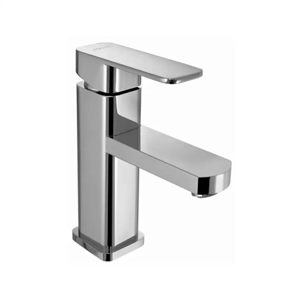 Aquini Arrigo Single Lever Basin Mixer With 450 mm Long Flexible Connectors - Chrome Finish