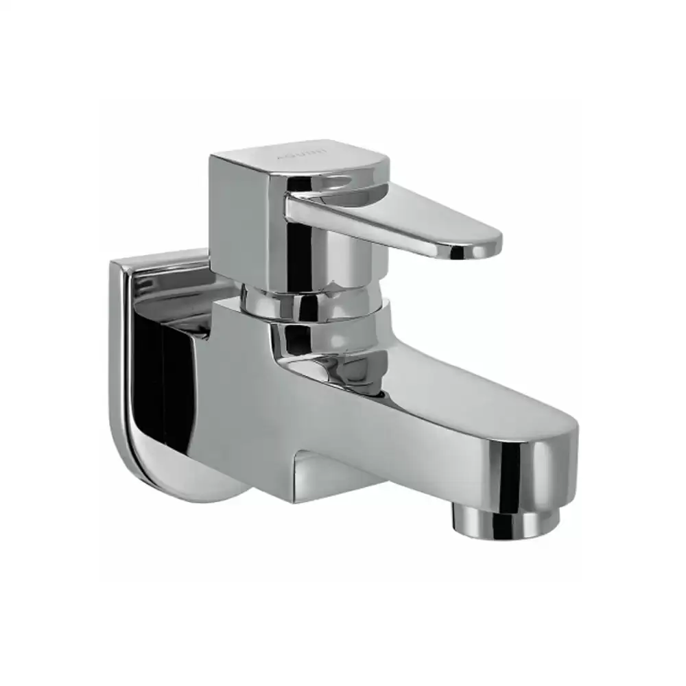 Aquini Avila Bib Cock With Wall Flange - Chrome Finish