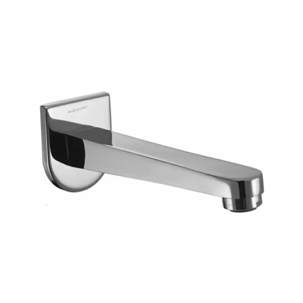 Aquini Avila Wall Spout With Wall Flange - Chrome Finish