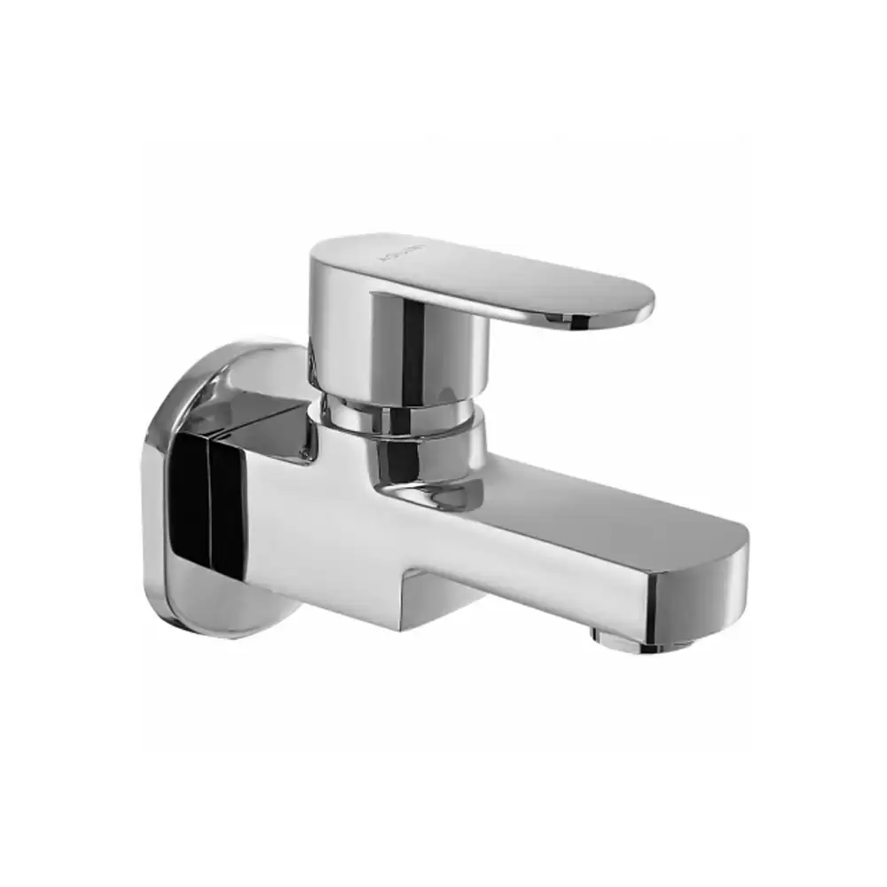 Aquini Azzuro Bib Cock With Wall Flange - Chrome Finish