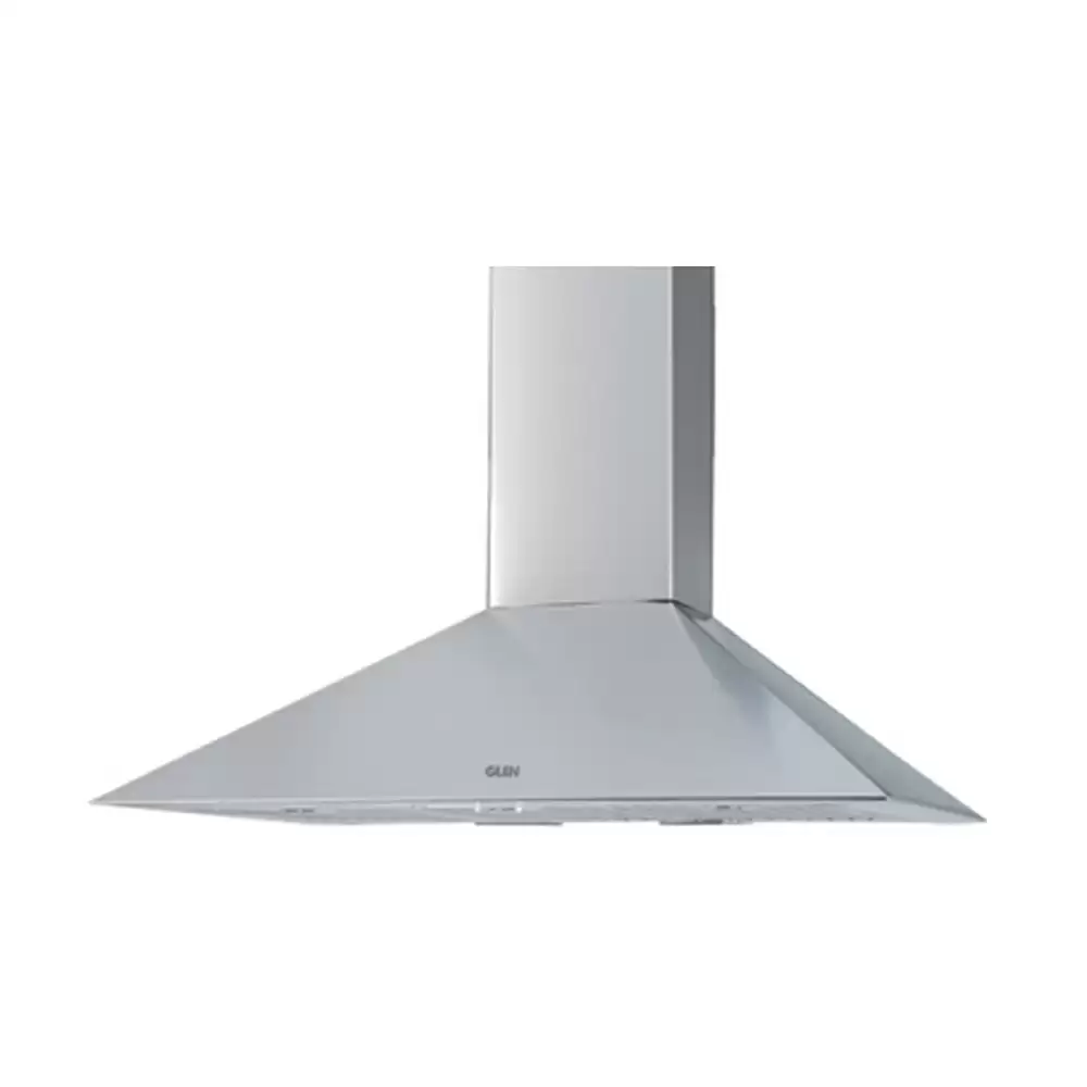 Glen CH 6055 SS 90 cm Baffle Filter Pyramid Wall Mounted Kitchen Chimney, Suction Capacity 1000 m³/hr - Stainless Steel