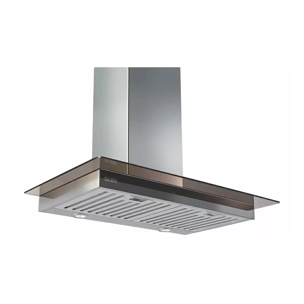 Glen CH 6062 SX TS 60 cm Baffle Filter Hood Wall Mounted Kitchen Chimney, Suction Capacity 1000 m³/hr - Silver