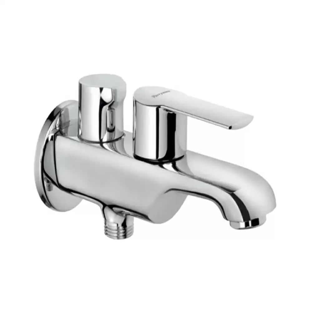 Parryware G3181A1 Crust Wall Mount Two-Way Bib Cock With Two Knobs- Chrome Finish