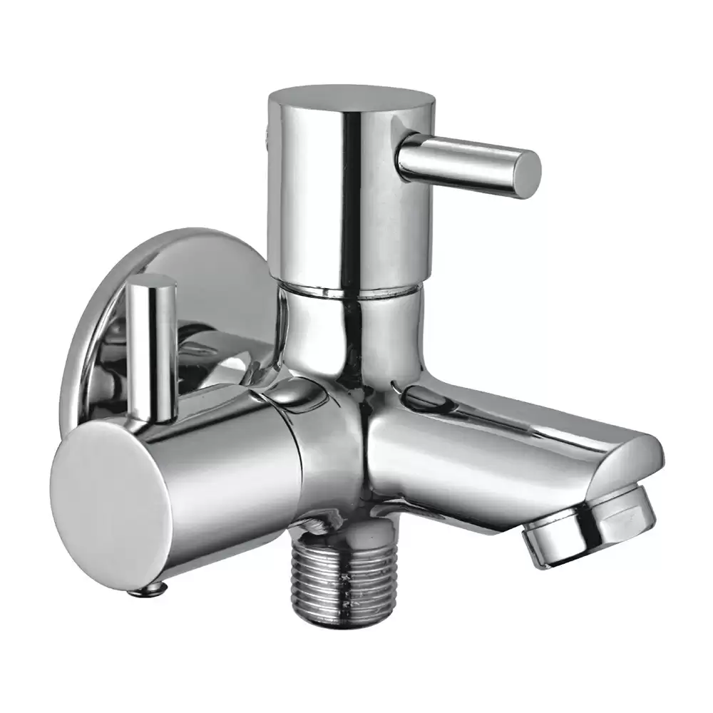 Natraj GD 2213 Grande Series Brass 2 In 1 Long Body Tap- Chrome Finish