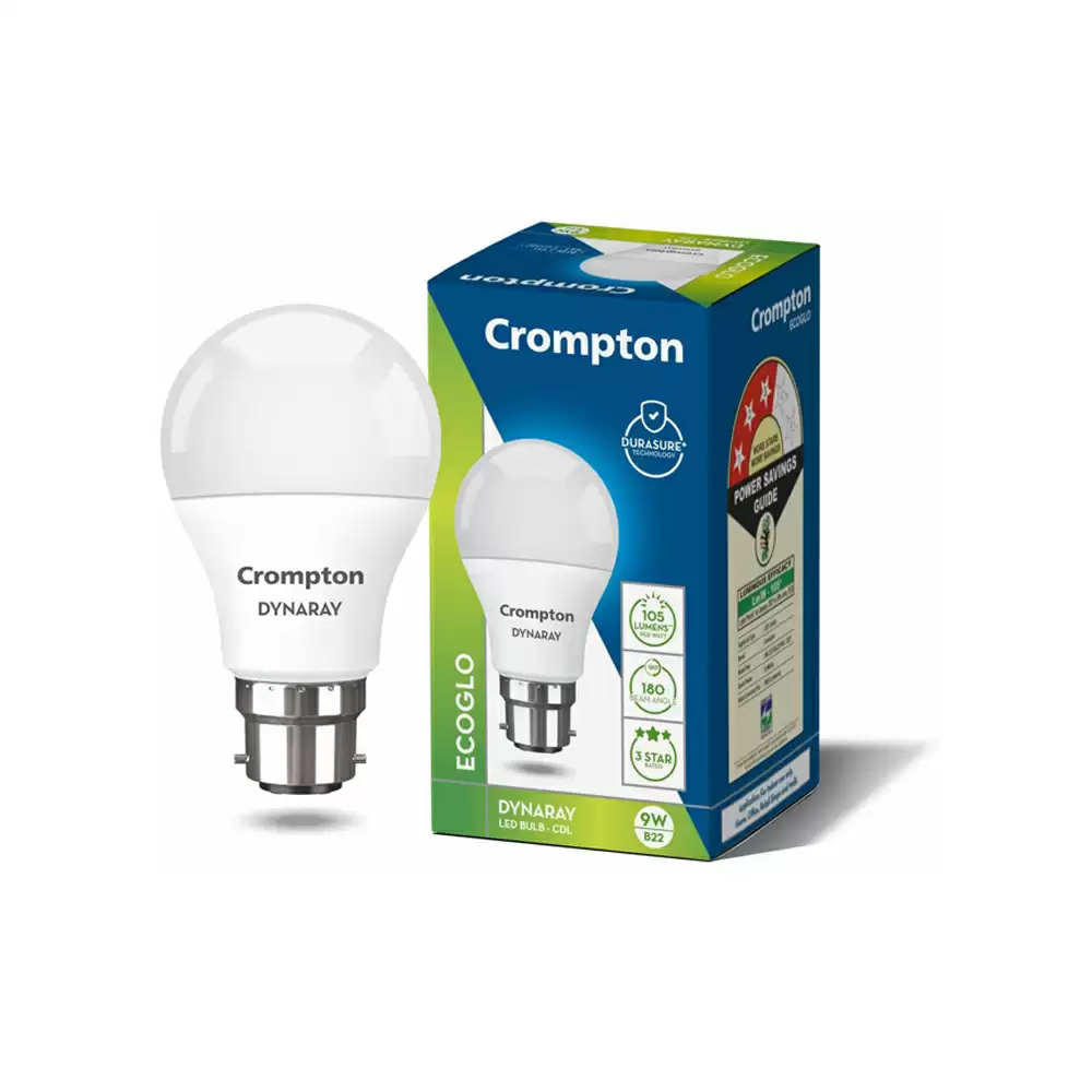 Crompton DynaRay 9 Watt LED Bulb -  ‎Cool Daylight