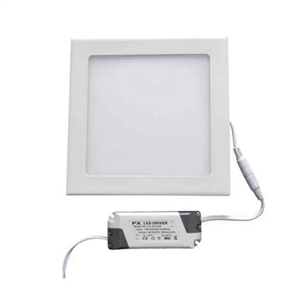 EGK 12W 6500K Square LED Panel Light With Driver, Cool White