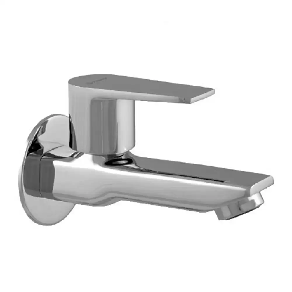 Parryware T1371A1 Praseo Wall Mount Long Body Bib Cock With Wall Flange- Chrome Finish