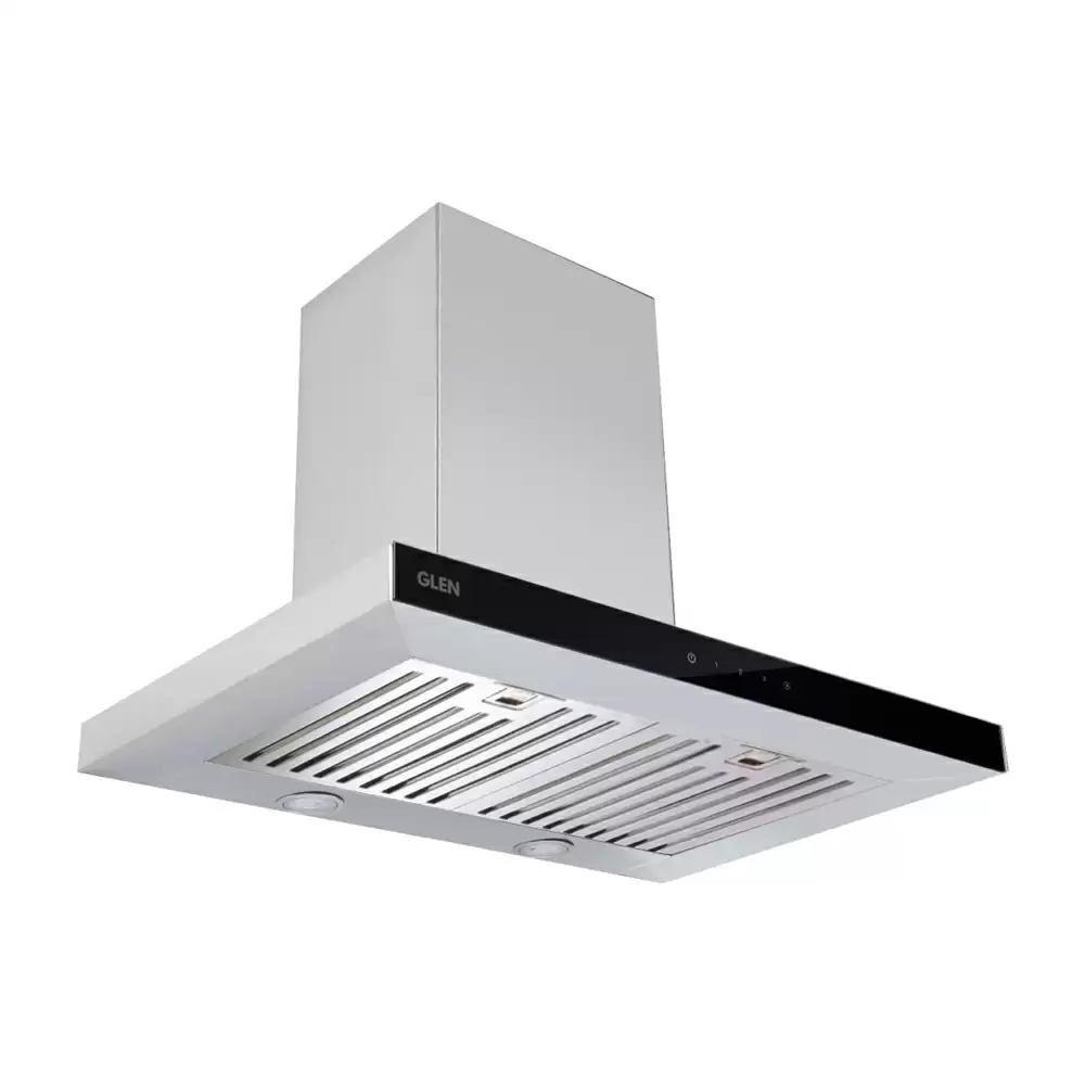 Glen CH 6056 SX TS 60 cm Baffle Filter Hood Wall Mounted Kitchen Chimney, Suction Capacity 1000 m³/hr - Stainless Steel