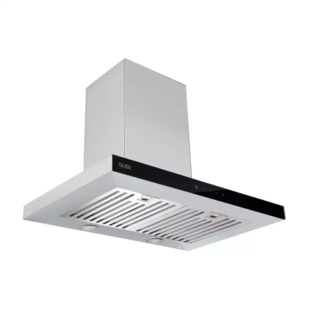 Glen CH 6056 TS 60 cm Baffle Filter Hood Wall Mounted Kitchen Chimney, Suction Capacity 1250 m³/hr - Stainless Steel